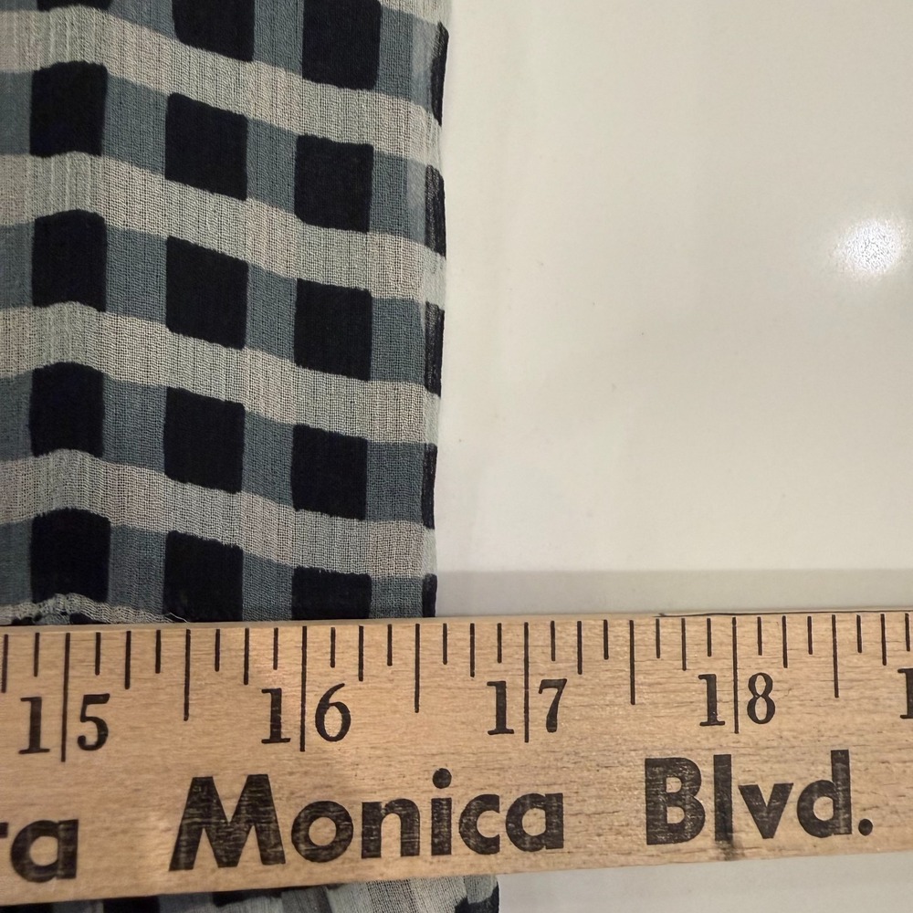 Joie Tobey Sz XXS Boho Black Cream 100% Silk Check Maxi Dress Oversized EUC - Picture 14 of 14